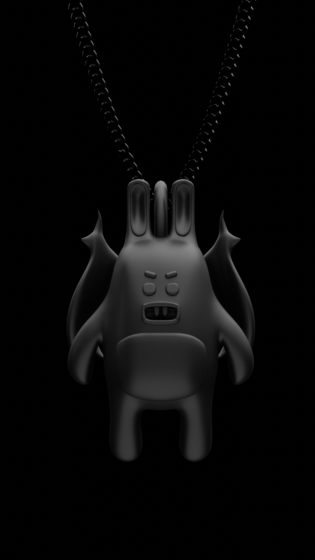 BLACK RESIN PENDANT